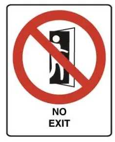 P 568 — NO EXIT